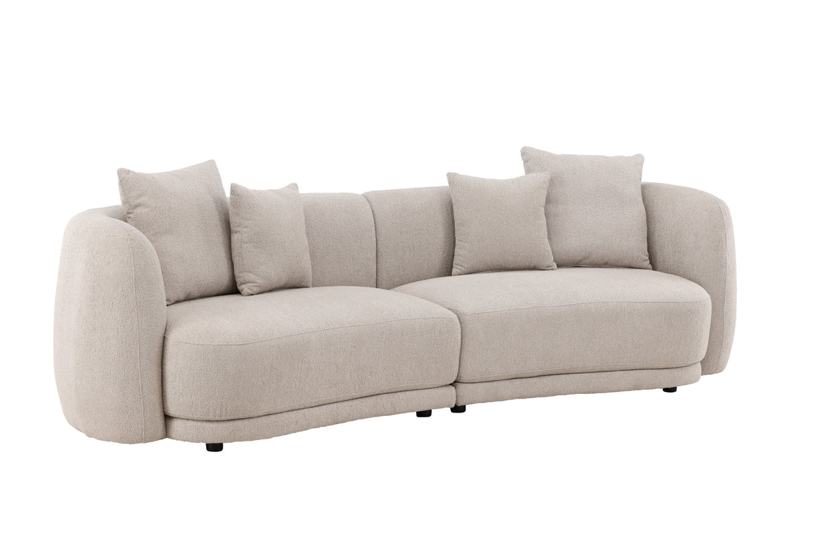 Cielo 3-personers sofa - beige, sort - billede 12
