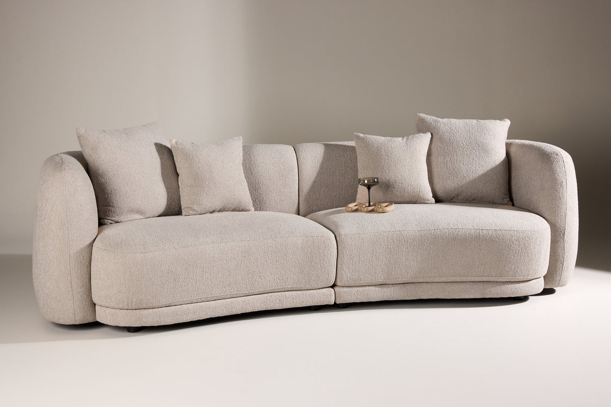 Cielo 3-personers sofa - beige, sort - billede 13