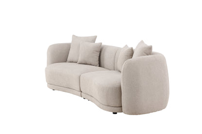 Cielo 3-personers sofa - beige, sort - billede 3