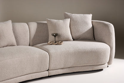 Cielo 3-personers sofa - beige, sort - billede 14
