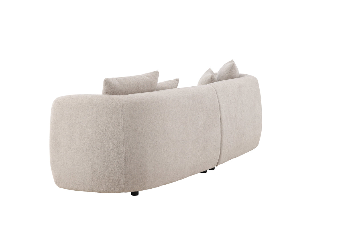 Cielo 3-personers sofa - beige, sort - billede 5