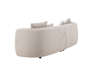 Cielo 3-personers sofa - beige, sort - billede 5