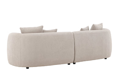 Cielo 3-personers sofa - beige, sort - billede 6