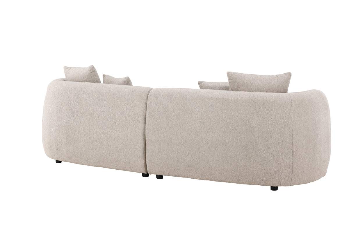 Cielo 3-personers sofa - beige, sort - billede 8