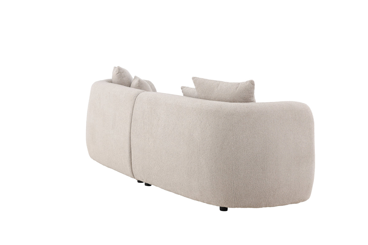 Cielo 3-personers sofa - beige, sort - billede 9