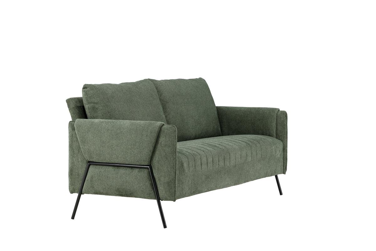 Indigo 2-personers sofa - sort, grøn - billede 11