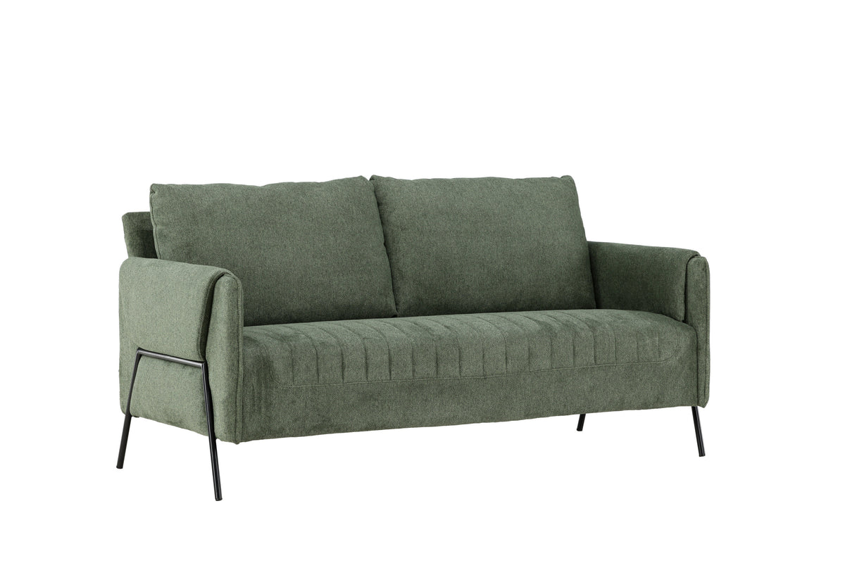 Indigo 2-personers sofa - sort, grøn - billede 12