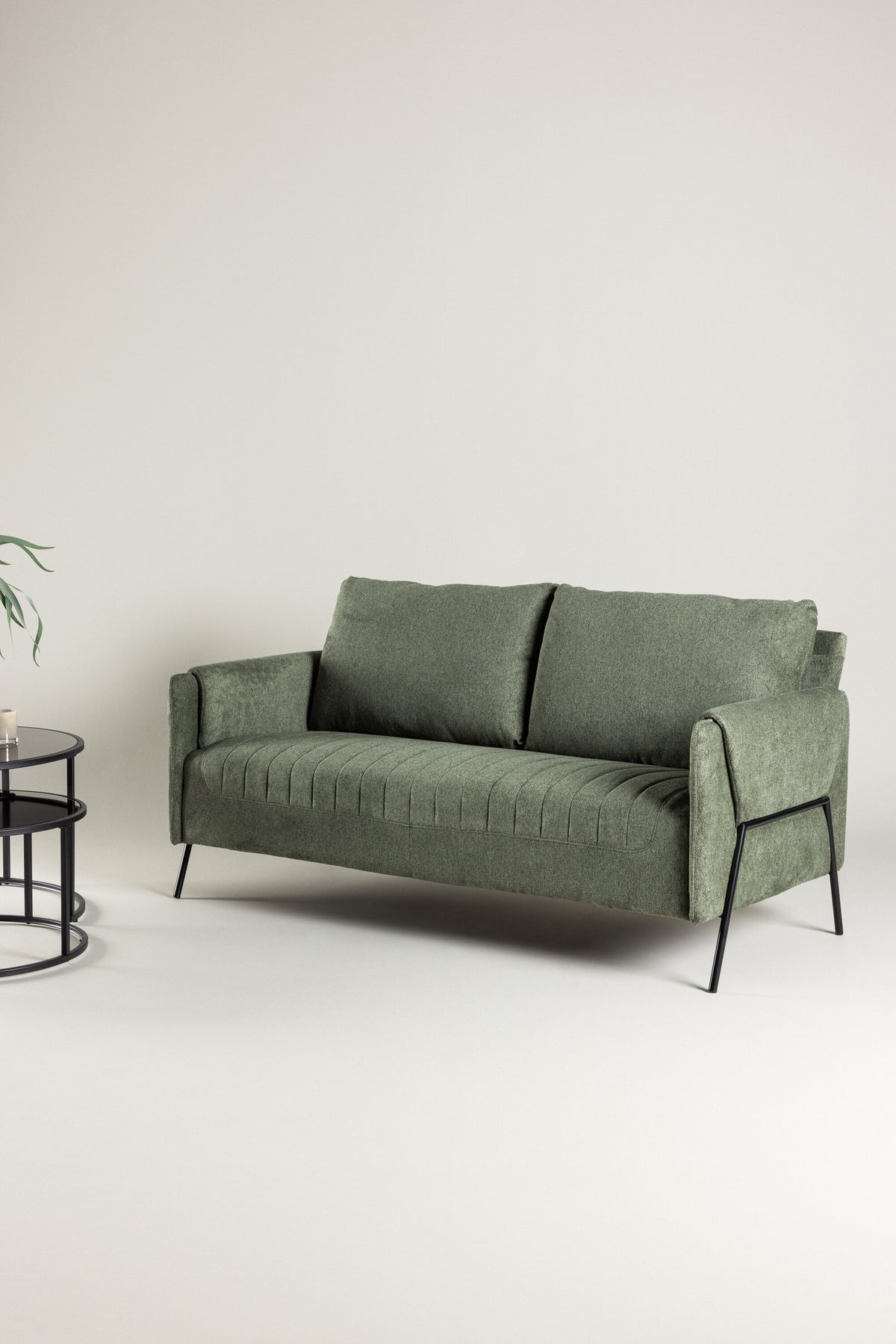 Indigo 2-personers sofa - sort, grøn - billede 17
