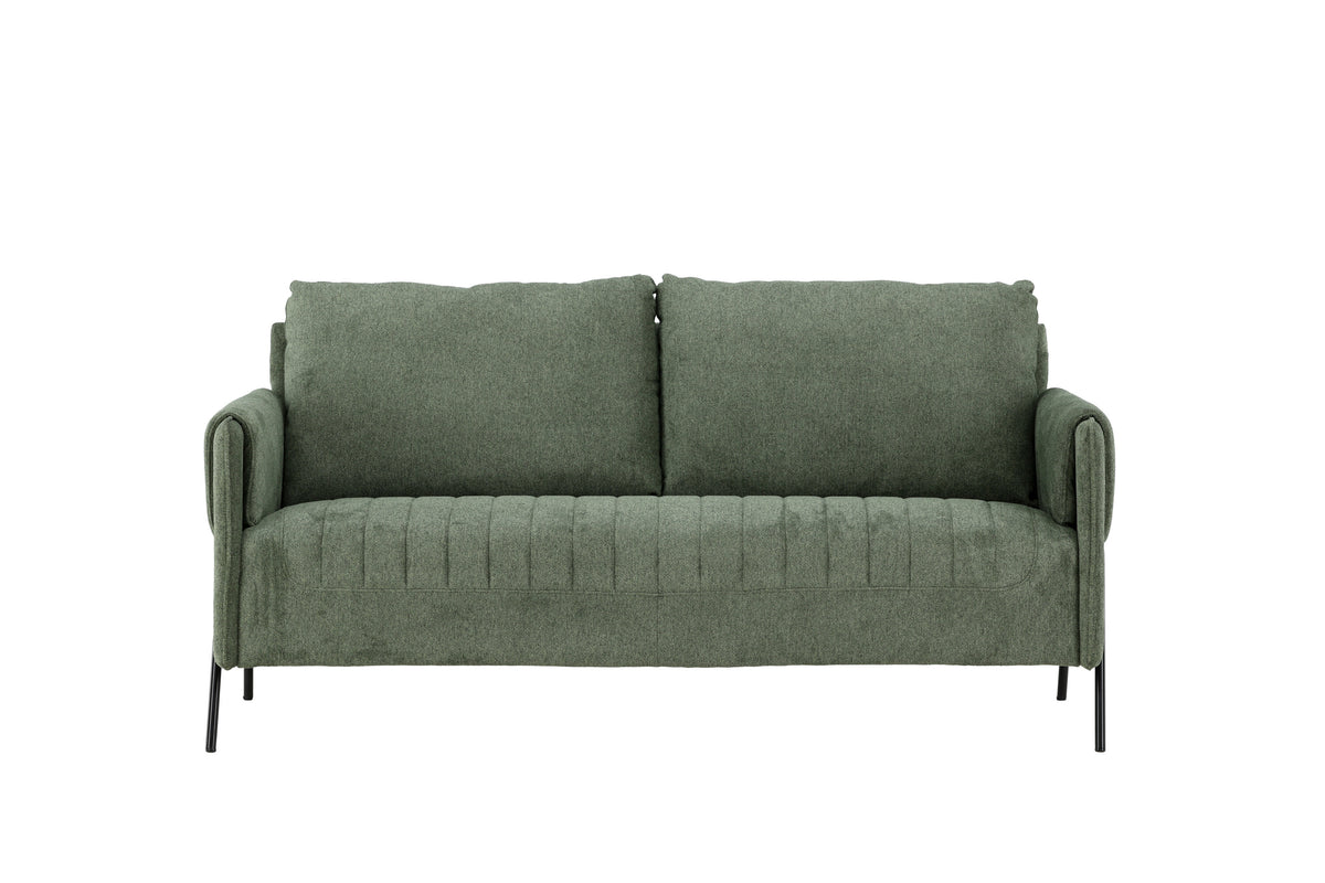 Indigo 2-personers sofa - sort, grøn - billede 1