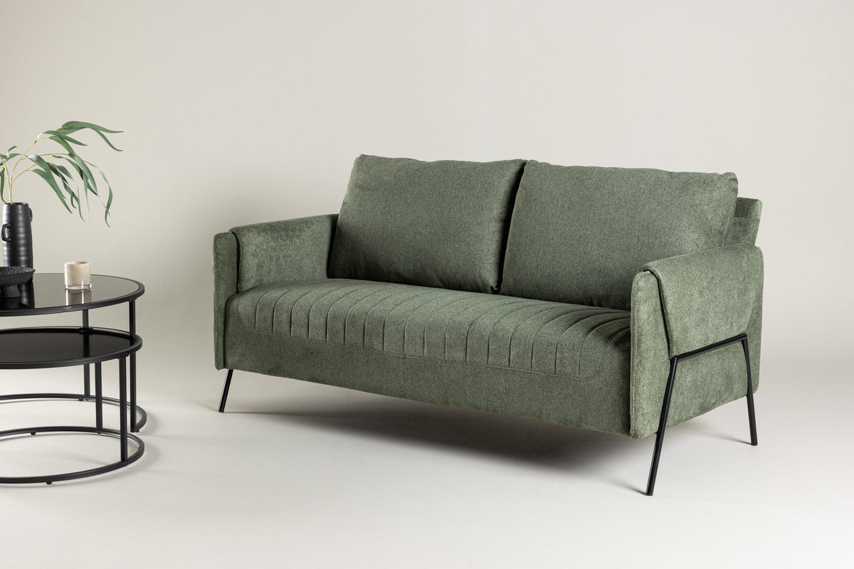 Indigo 2-personers sofa - sort, grøn - billede 13