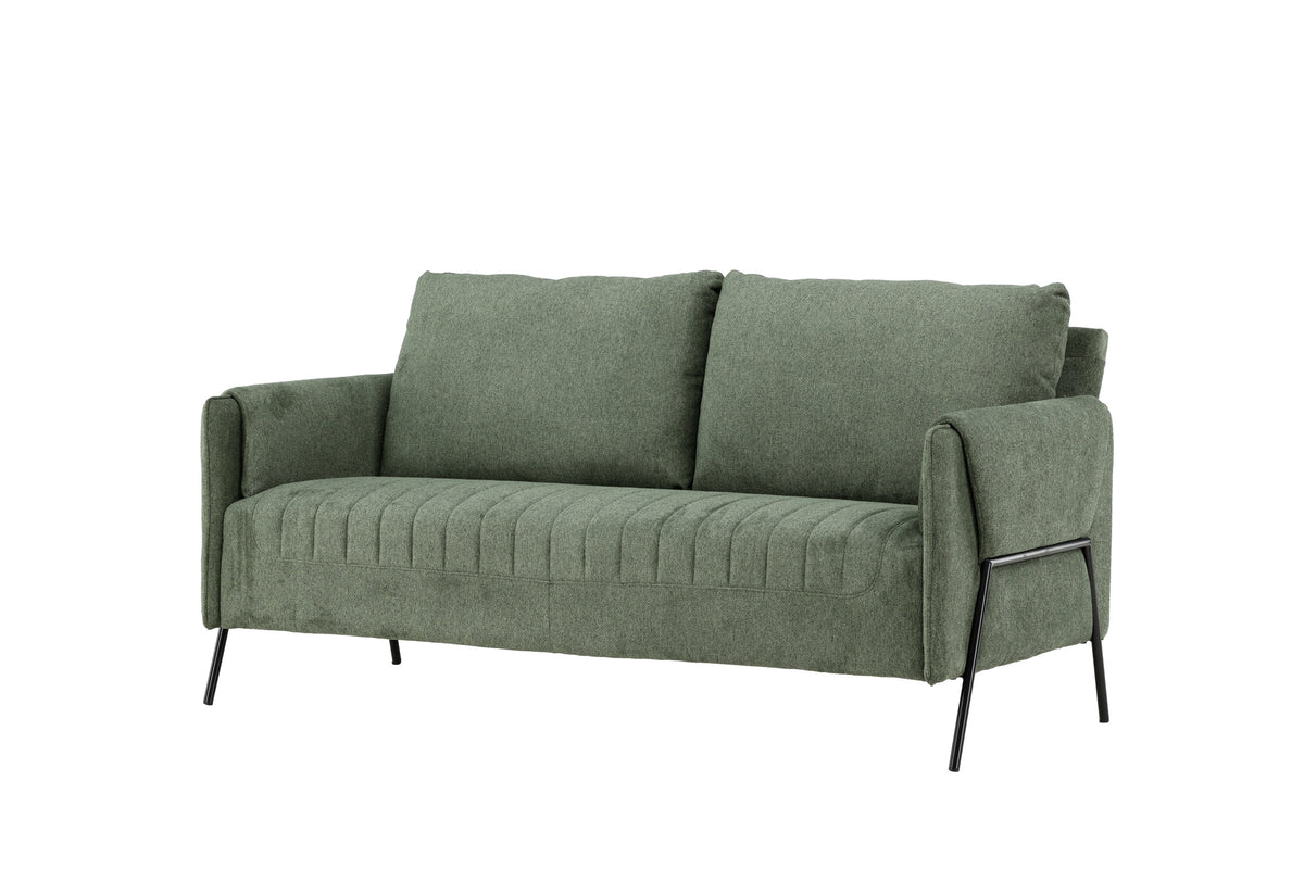 Indigo 2-personers sofa - sort, grøn - billede 2