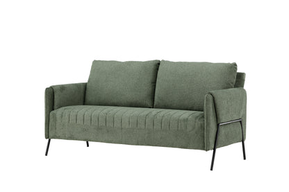 Indigo 2-personers sofa - sort, grøn - billede 2
