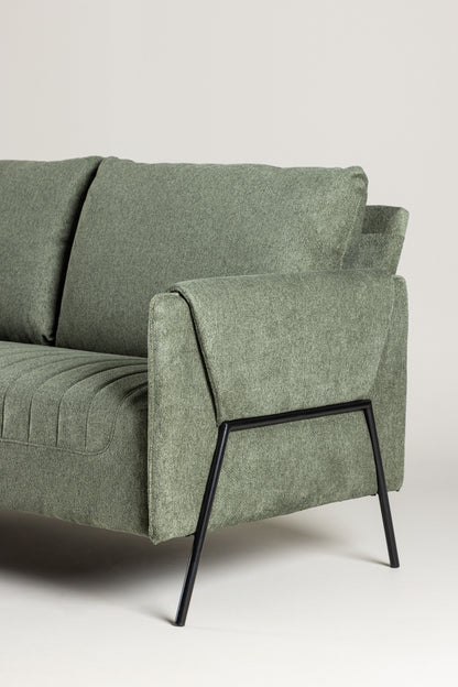 Indigo 2-personers sofa - sort, grøn - billede 18