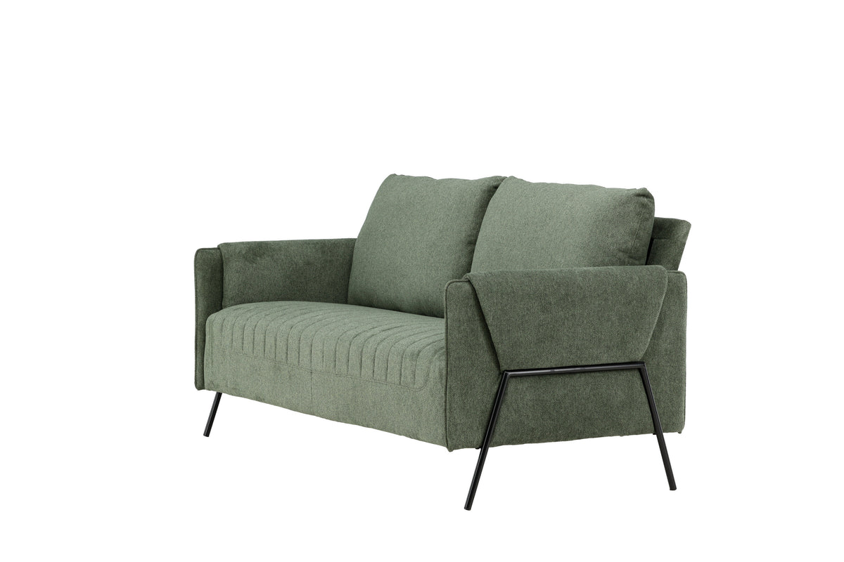 Indigo 2-personers sofa - sort, grøn - billede 3