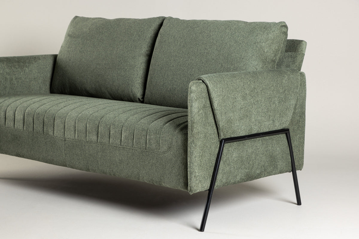 Indigo 2-personers sofa - sort, grøn - billede 14