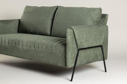 Indigo 2-personers sofa - sort, grøn - billede 14