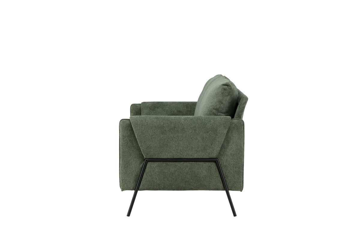 Indigo 2-personers sofa - sort, grøn - billede 4