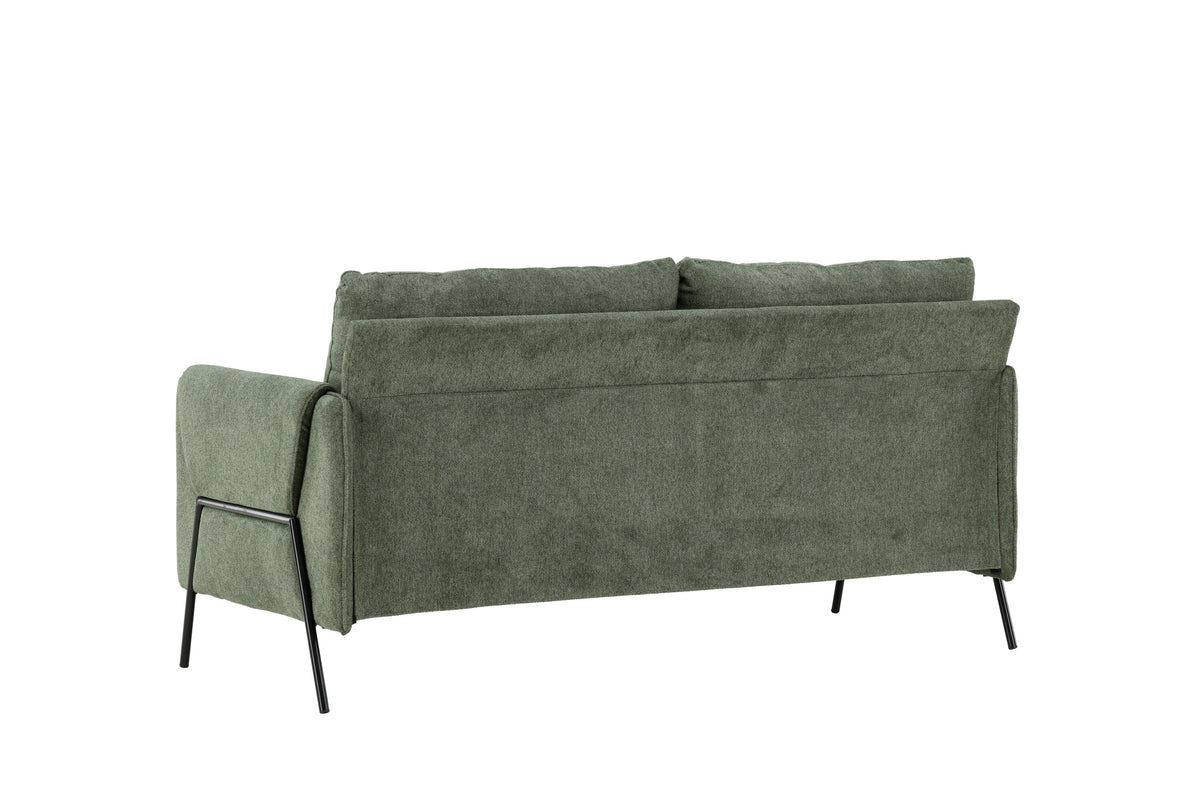 Indigo 2-personers sofa - sort, grøn - billede 6