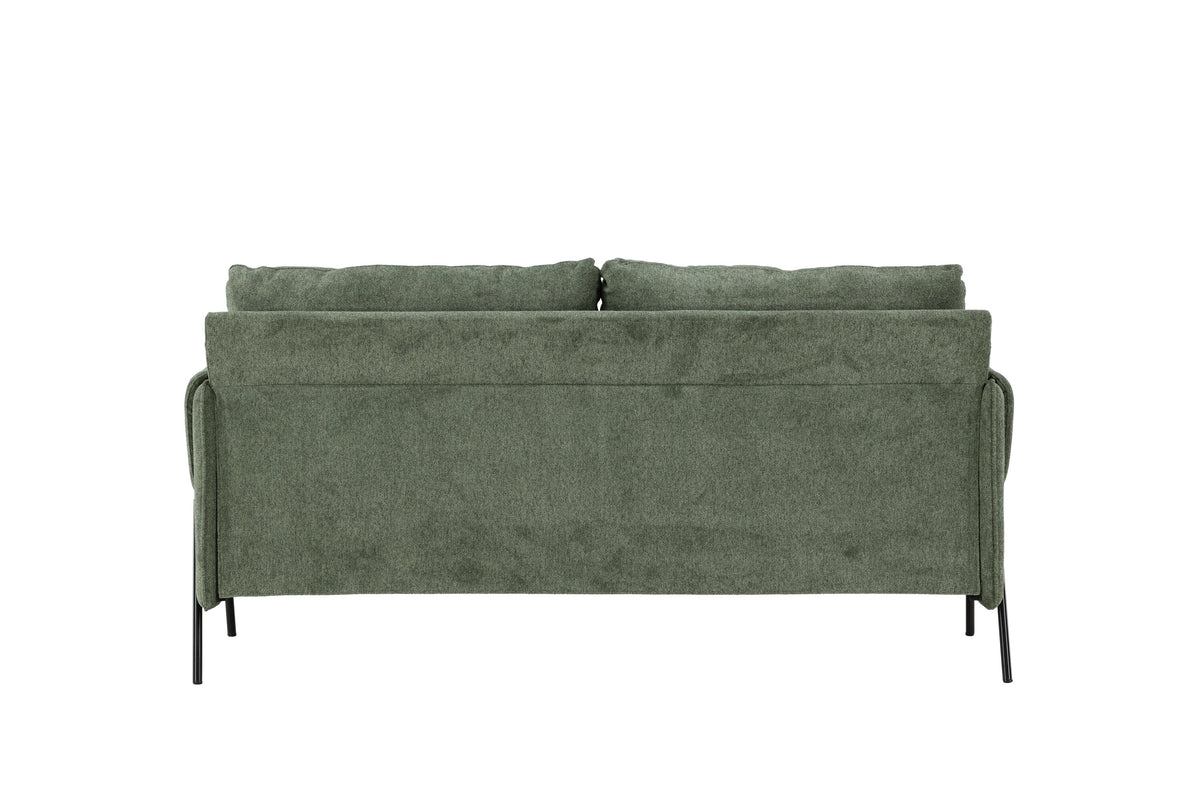 Indigo 2-personers sofa - sort, grøn - billede 7