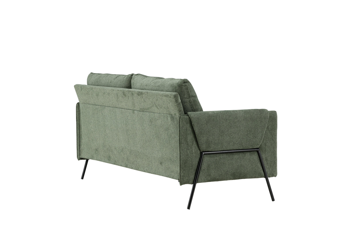 Indigo 2-personers sofa - sort, grøn - billede 9