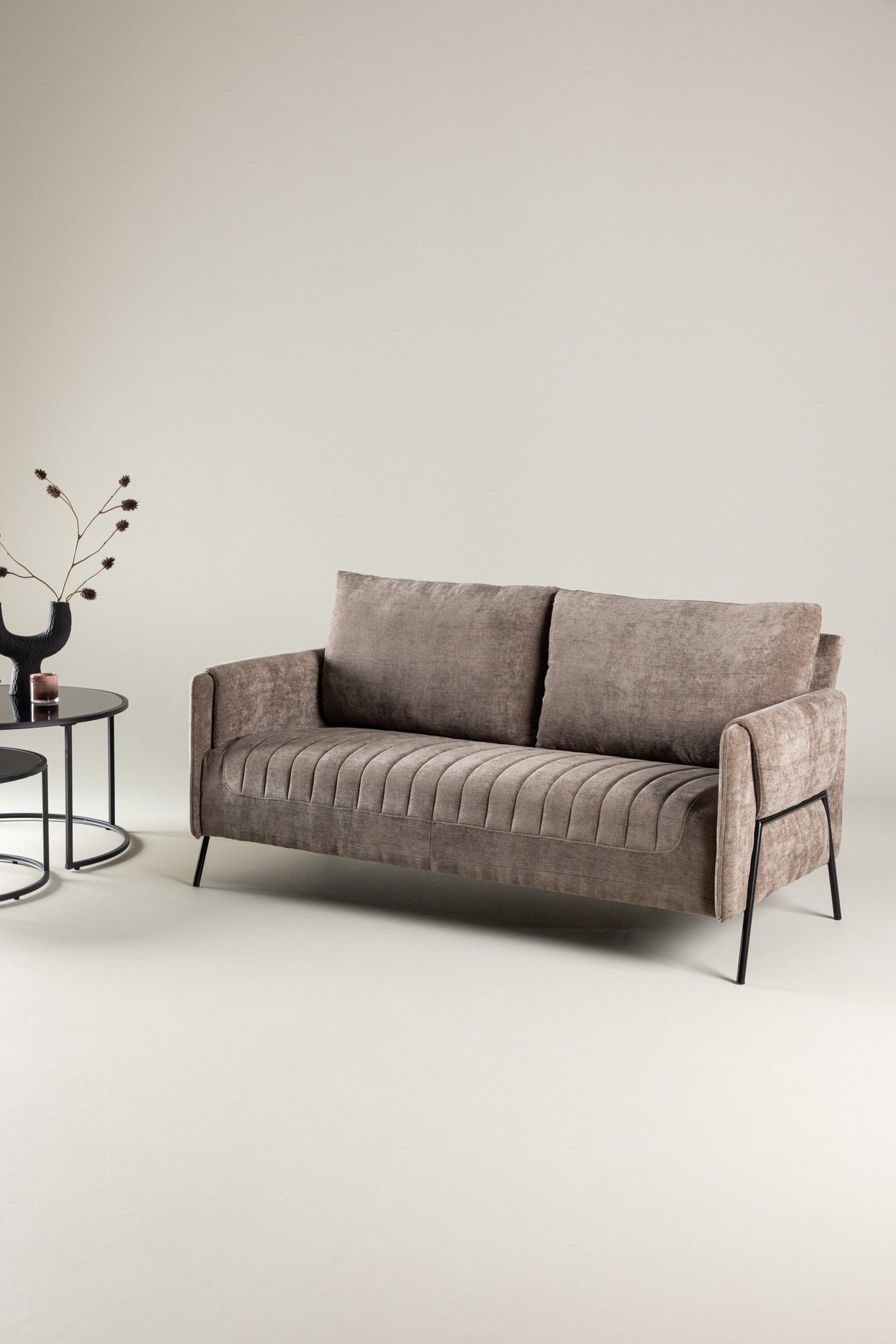 Indigo 2-personers sofa - beige, sort - billede 17