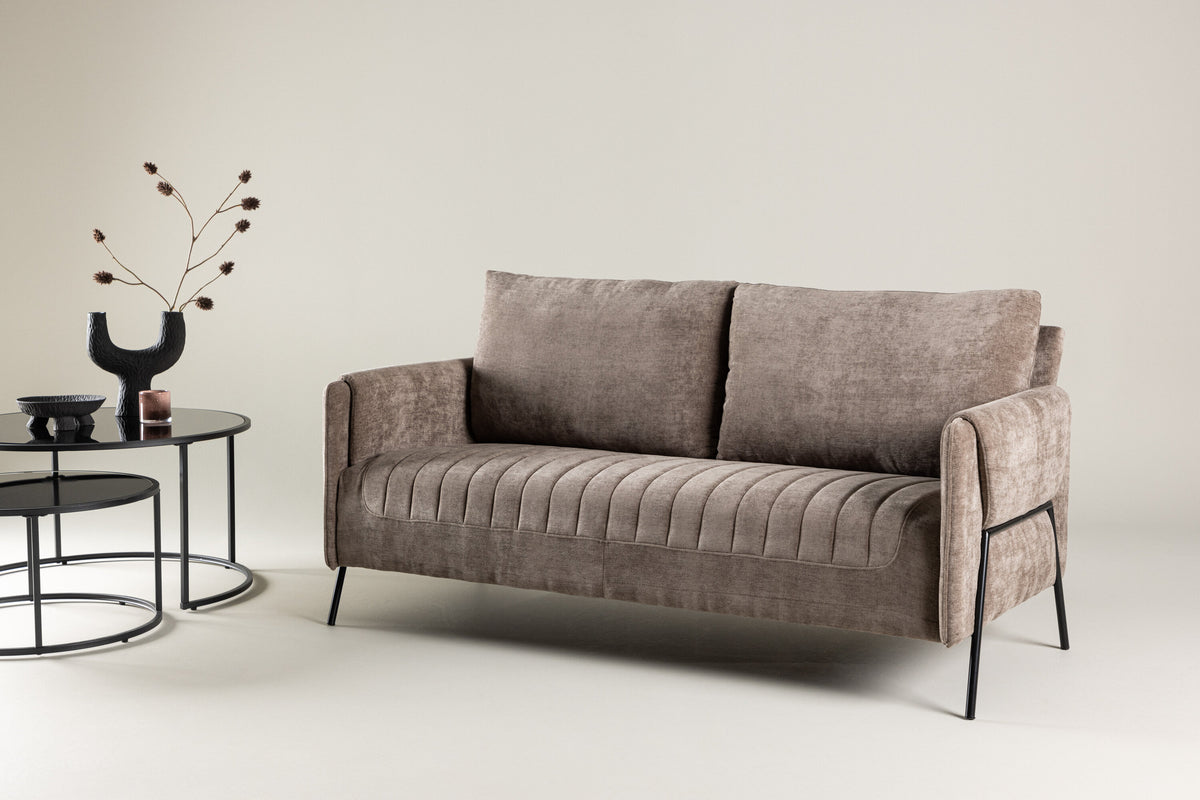 Indigo 2-personers sofa - beige, sort - billede 13