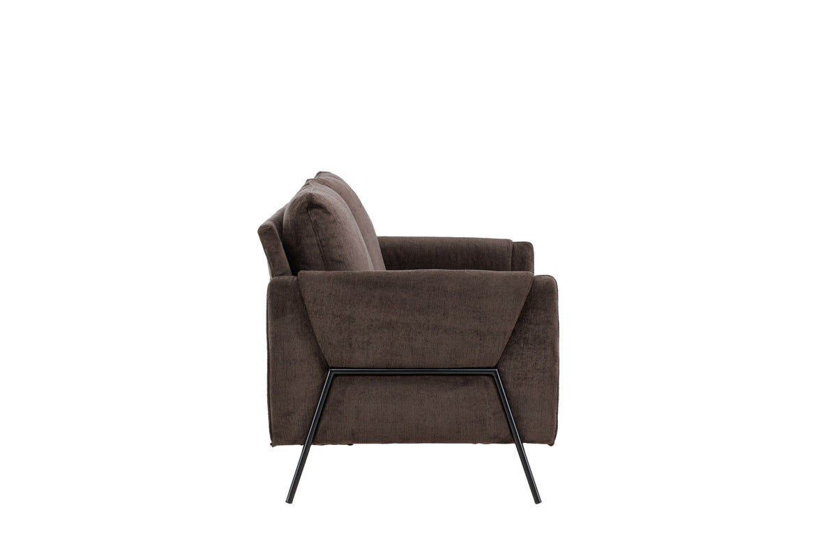 Indigo 2-personers sofa - sort, brun - billede 10