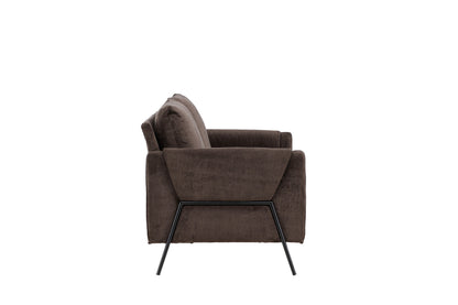 Indigo 2-personers sofa - sort, brun - billede 10