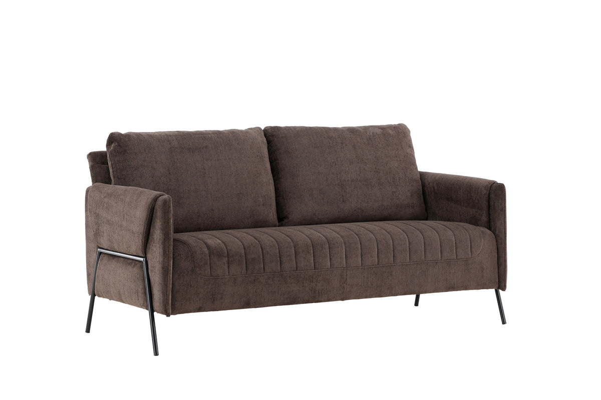 Indigo 2-personers sofa - sort, brun - billede 12