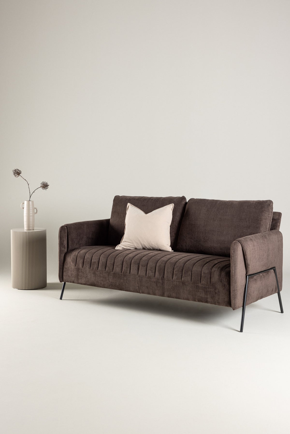 Indigo 2-personers sofa - sort, brun - billede 17