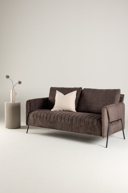 Indigo 2-personers sofa - sort, brun - billede 17