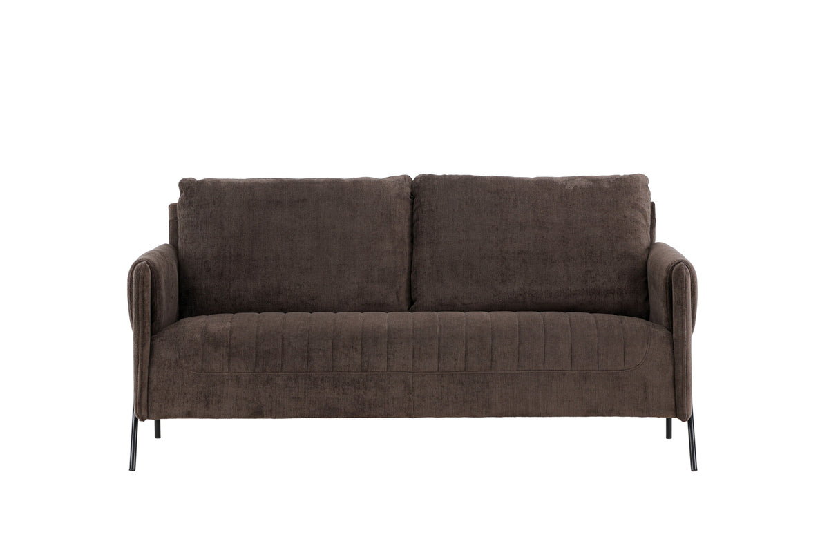 Indigo 2-personers sofa - sort, brun - billede 1