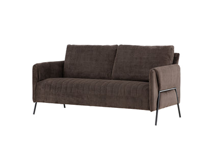 Indigo 2-personers sofa - sort, brun - billede 2