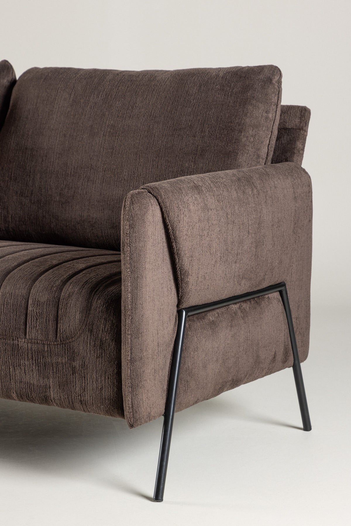 Indigo 2-personers sofa - sort, brun - billede 18