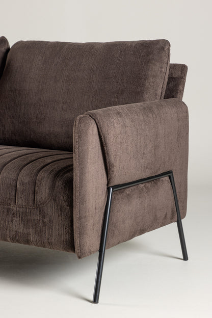 Indigo 2-personers sofa - sort, brun - billede 18