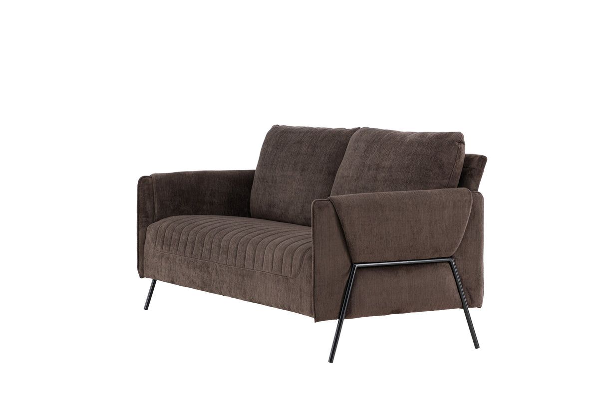 Indigo 2-personers sofa - sort, brun - billede 3