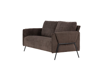 Indigo 2-personers sofa - sort, brun - billede 3