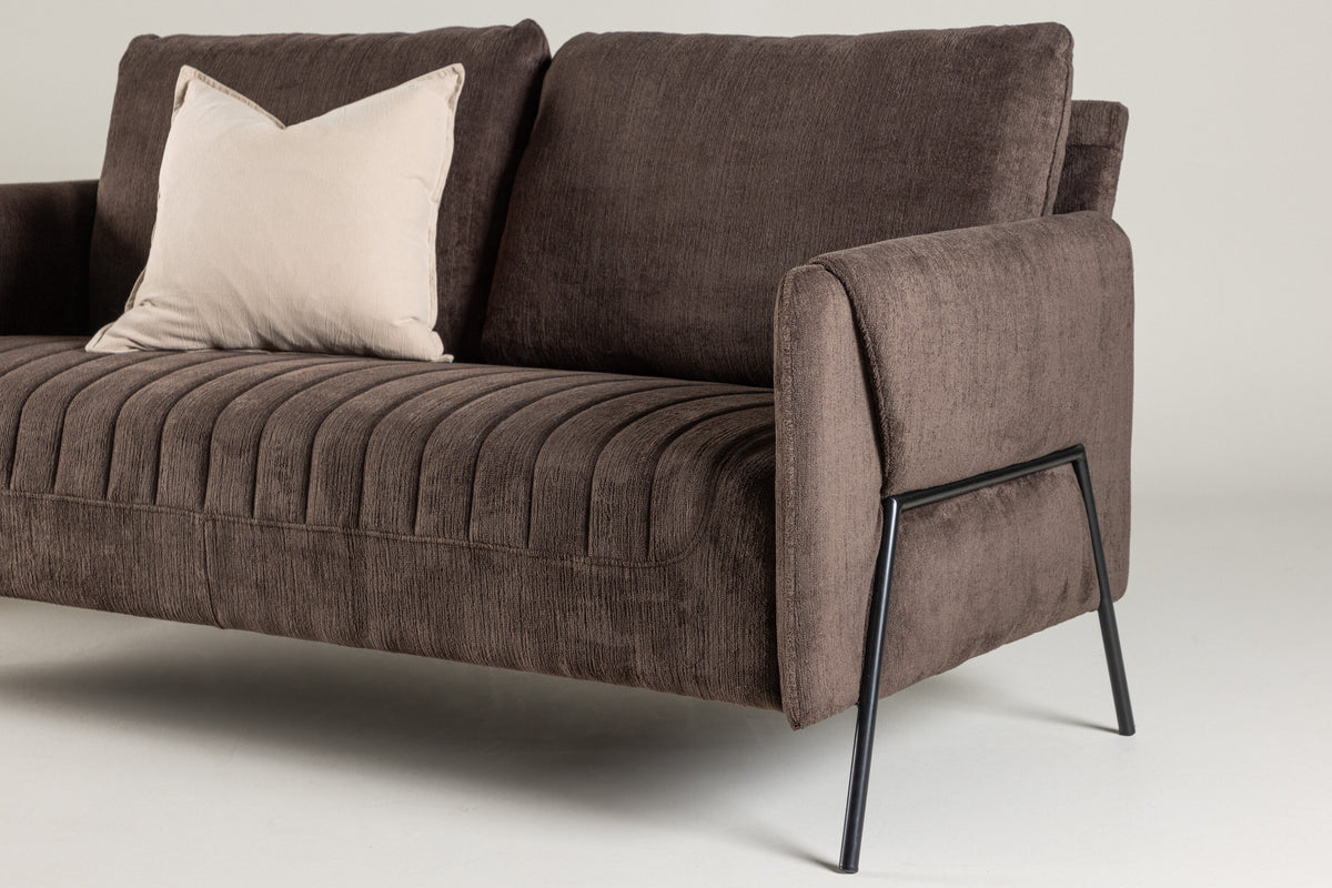Indigo 2-personers sofa - sort, brun - billede 14