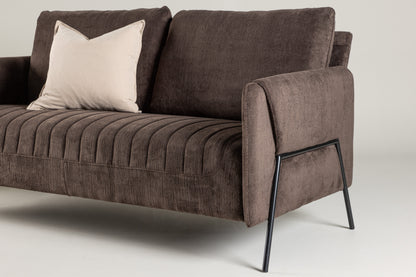 Indigo 2-personers sofa - sort, brun - billede 14