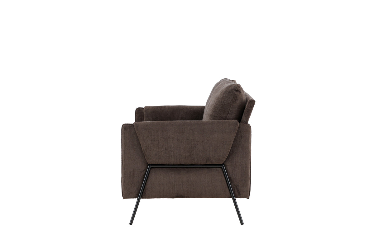 Indigo 2-personers sofa - sort, brun - billede 4