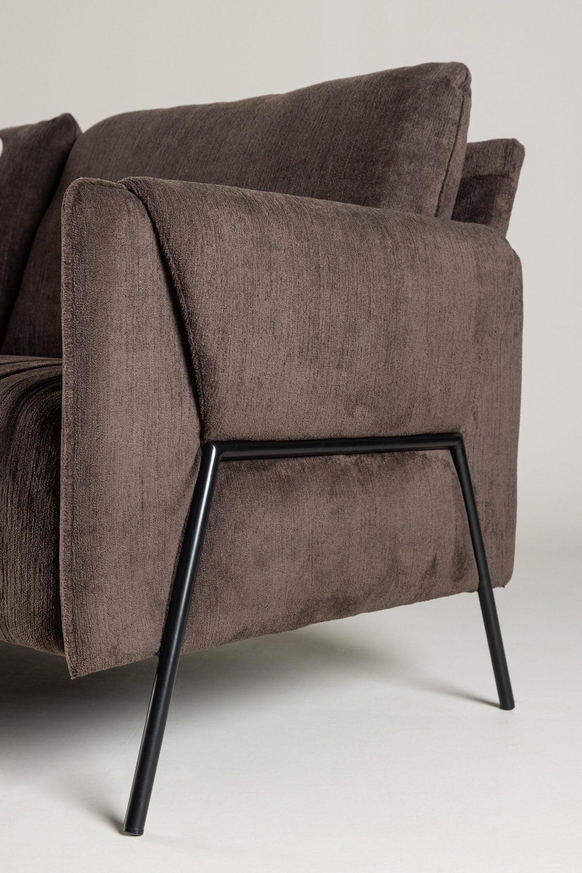 Indigo 2-personers sofa - sort, brun - billede 19