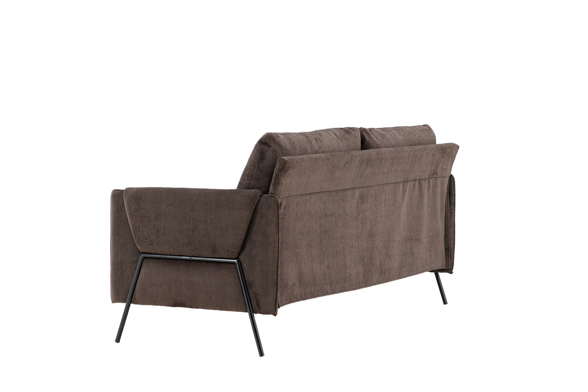 Indigo 2-personers sofa - sort, brun - billede 5