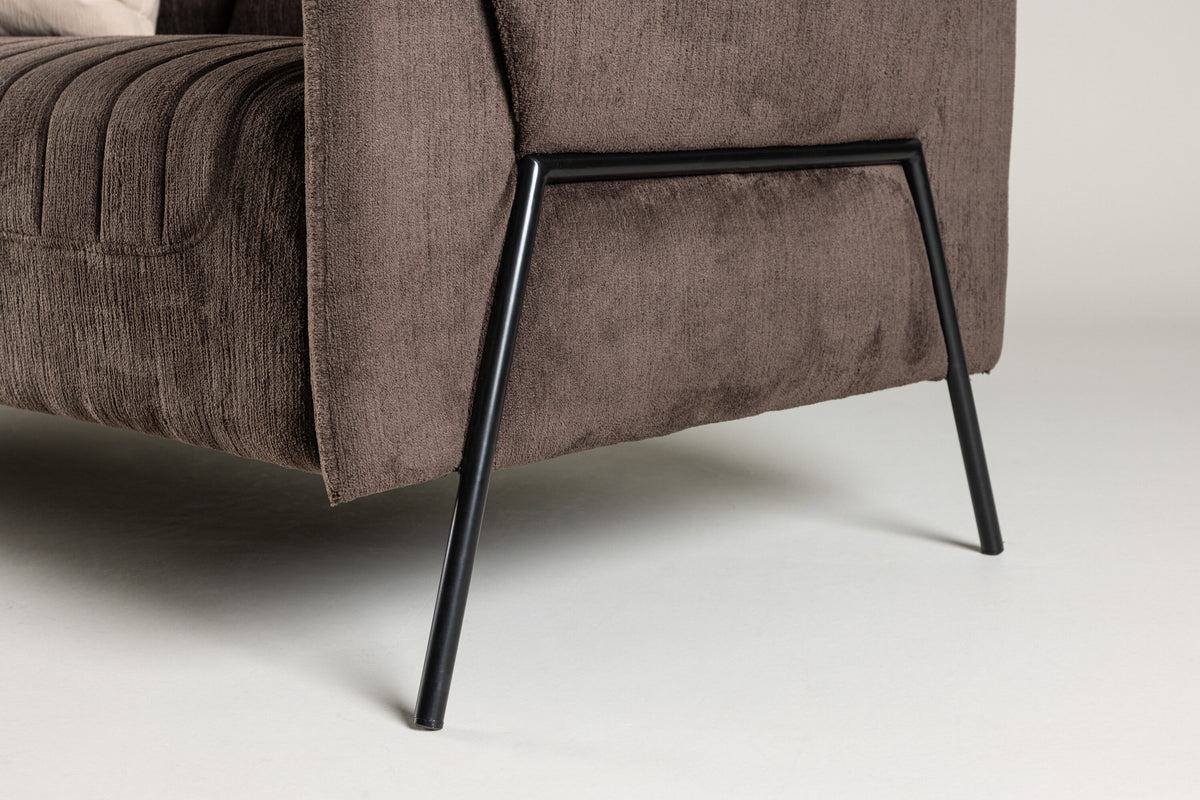 Indigo 2-personers sofa - sort, brun - billede 15