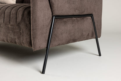 Indigo 2-personers sofa - sort, brun - billede 15