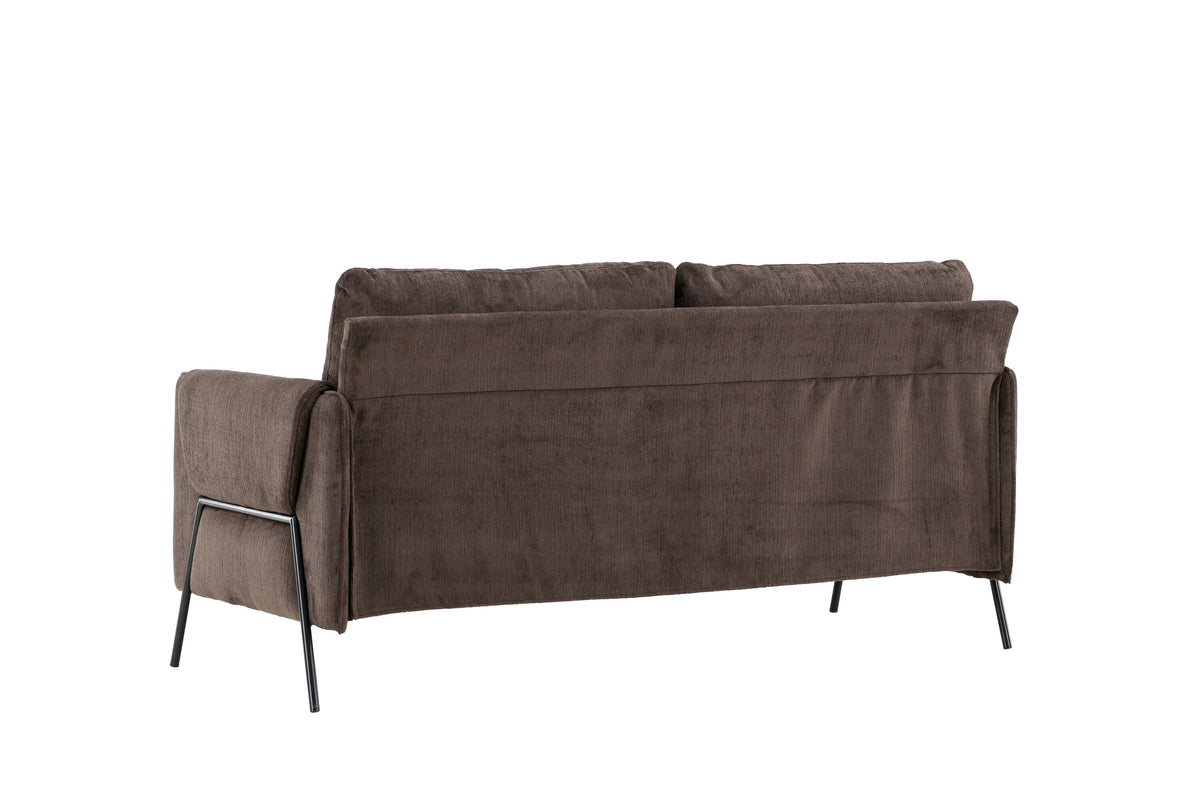 Indigo 2-personers sofa - sort, brun - billede 6