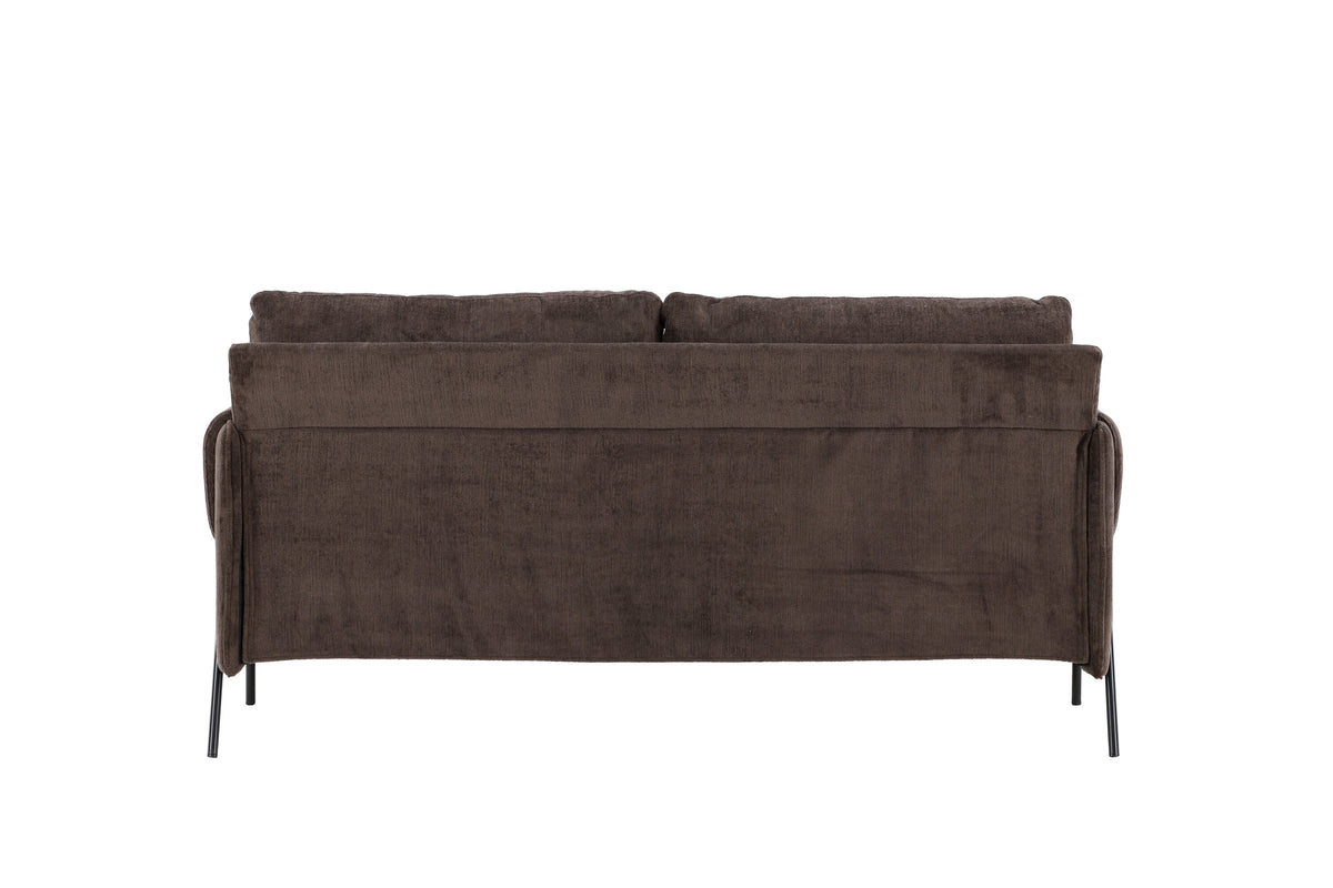 Indigo 2-personers sofa - sort, brun - billede 7