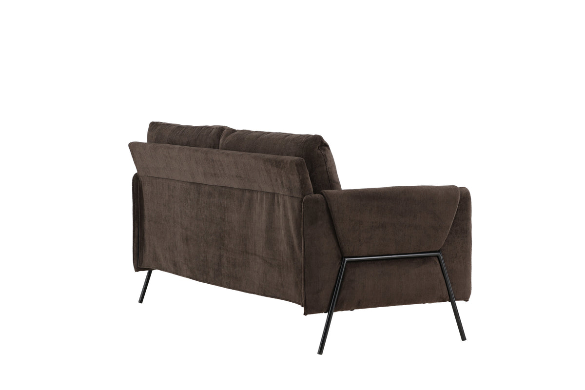 Indigo 2-personers sofa - sort, brun - billede 9