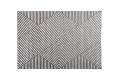 Aron gulvtæppe - 340 × 240 cm - grå - billede 1