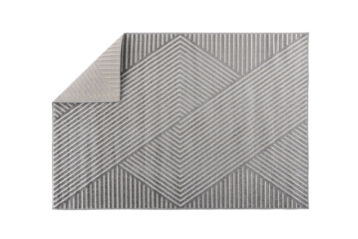 Aron gulvtæppe - 340 × 240 cm - grå - billede 2