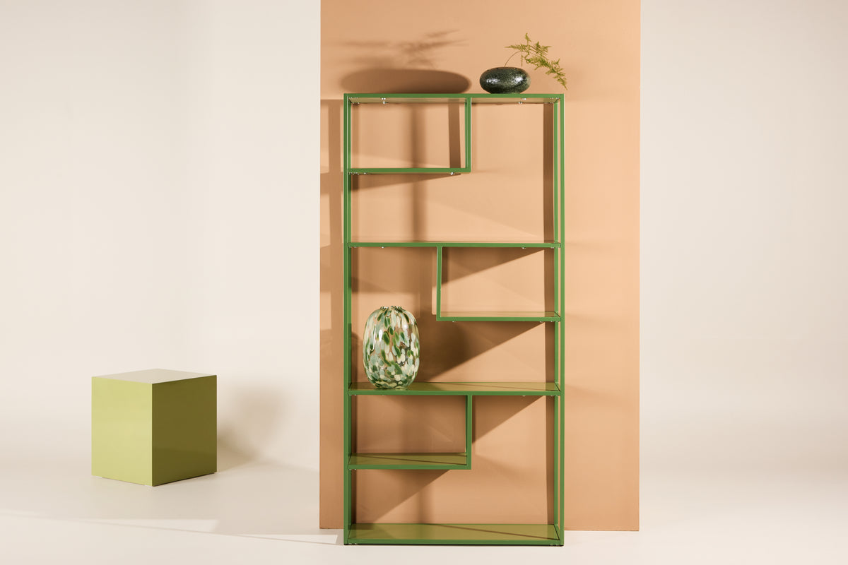 Staal Reol 80 x 26 x 164 Grøn